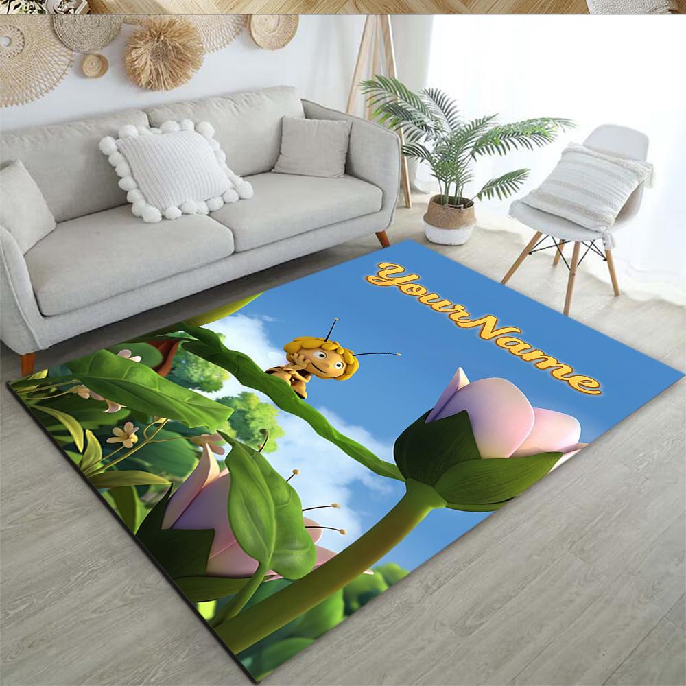 Biene Maja Customize Your Name Area Rug Perfect for Foyer Kitchen Balcony Dining Room Anti-slip Rug Office home decor