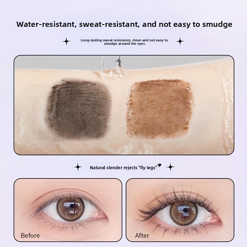 1pc Waterproof Eyelash Mascara | 24-Hour Volumizing and Lengthening Formula, Plant-Based Squalane, Suitable for Sensitive Eyes, Black Tone