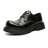 Big head Derby shoes 2024 new men's shoes niche platform casual leather shoes upturned head small leather shoes 1098-J