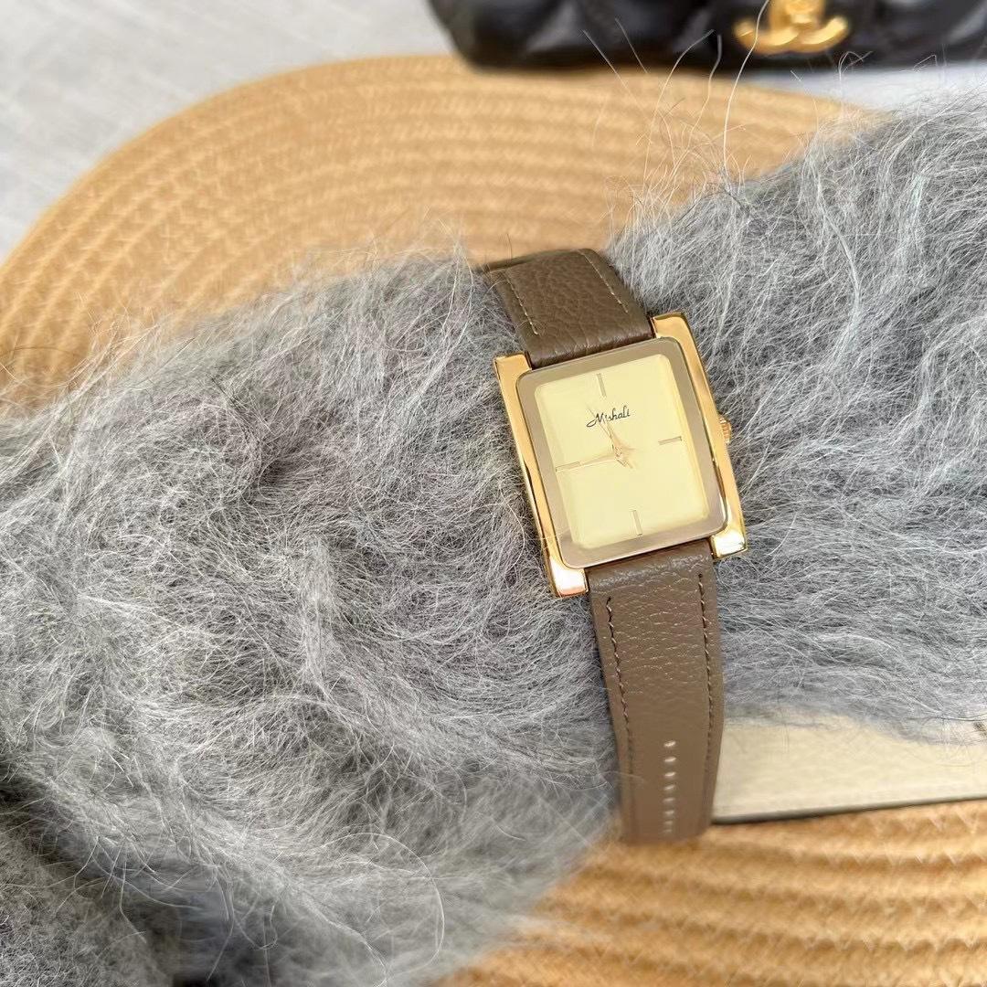 Belt Gold Women S Watch Square Large Dial French Elegant And Simple