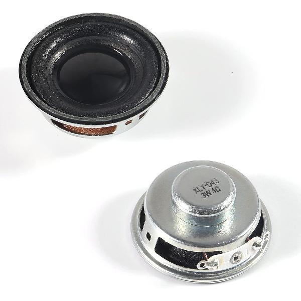 2PCS 1.5" 4Ohm 3W DIY Small Full Range Audio Speaker Stereo Woofer Loudspeaker for Arduino and DIY Speaker