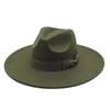 Wool Felt Hat With Large Brim And Bow For Retro Festival Wear