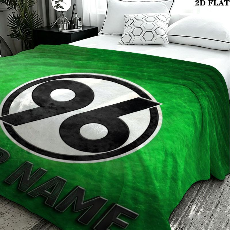 1 Peça Cobertor de Flanela com Padrão de Nome Personalizado do Hannover 96 Adequado para Todas as Estações para Decoração de Casa Calor e Conforto Presentes Presente de Feriado