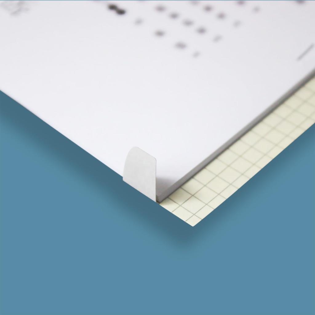 Beuton Japan Binding Tape, 35mm wide, A4 size, pre-cut type, 100 sheets, for contract seals, White, FS35-A4-W100