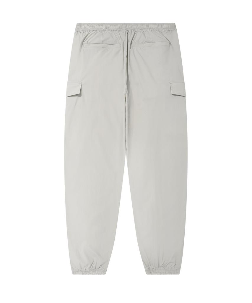 COVERNAT Tech Nylon Semi-Wide Cargo Jogger Pants Light Gray