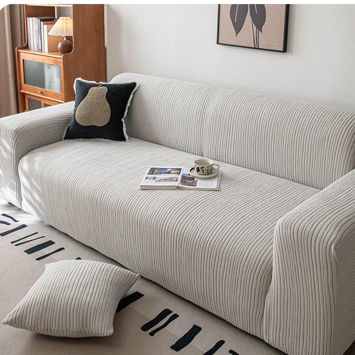 Simple Cream Style Sofa Cover New Four Season Universal Living Room Anti Cat Scratch Sofa Cover  All Inclusive Universal Cover