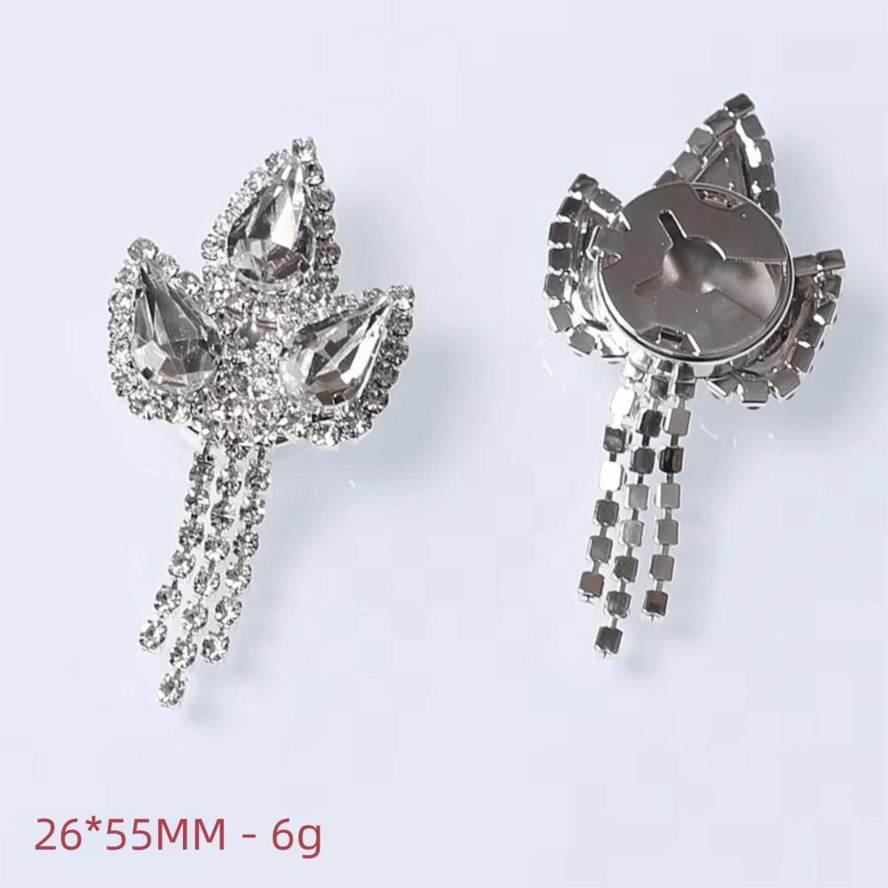 DIY Accessories Rhinestone Button Cover Detachable Clip-On Button  for Shirt Tuxedo Accessories