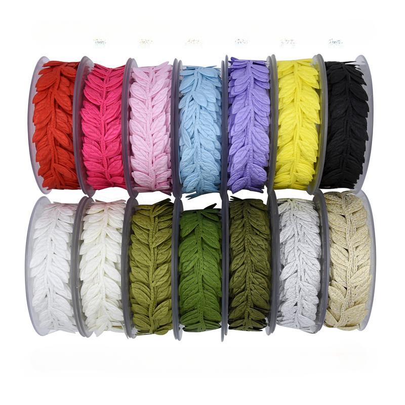 Ultrasonic embossing, leaf ribbon, leaf lace decoration with lace 15 meters