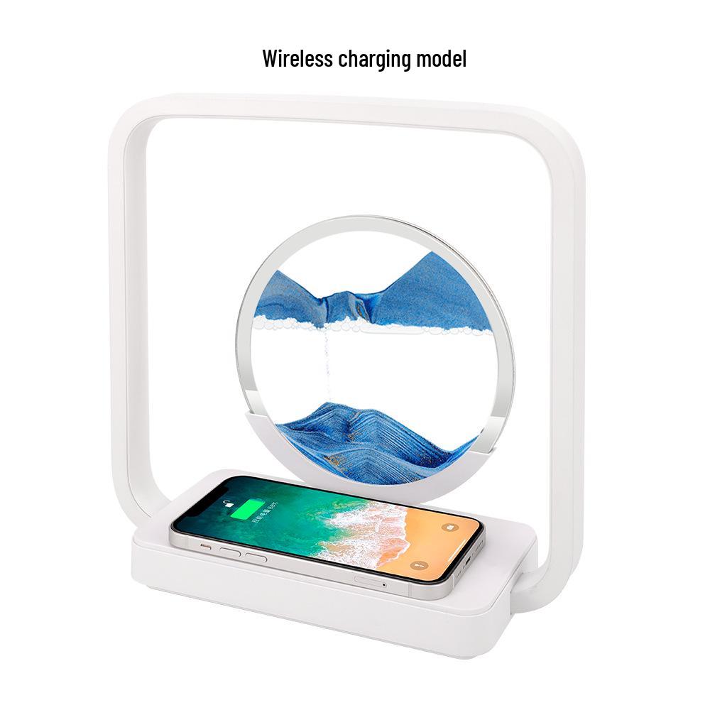 Wireless Quicksand Table Lamp with USB Charging