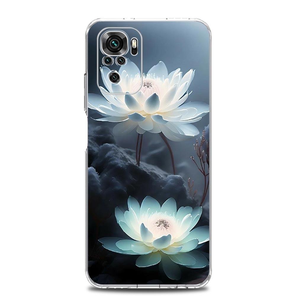 Luxury Lotus Flower Soft TPU Phone Case For Xiaomi Redmi Note 15 14 13 12 4G 10 11 Pro Plus 5G 14C 13C 12C 10C 9A Cover