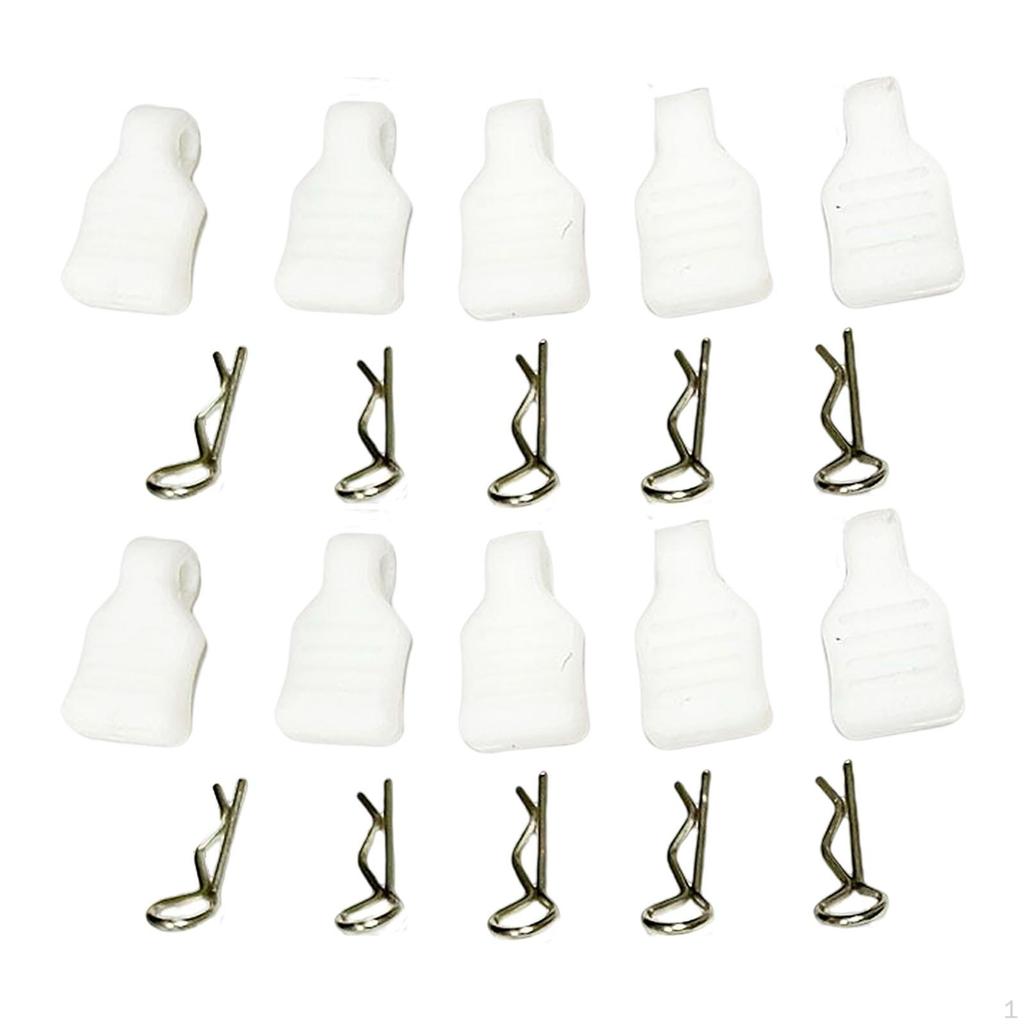 Clips, RC Car R Pins with 10 Tab Universal for SCX24 1:24 1:18 Crawler Buggy Accessory Spare