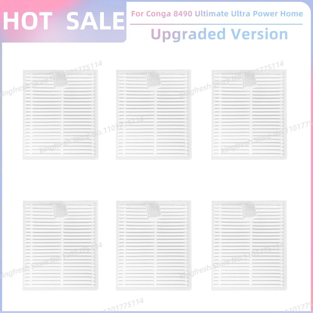 Passt für ( Cecotec Conga 8490 Ultimate Ultra Power Home ) Staubsaugerteile Hauptbürste Seitenbürste Hepa-Filter Mopptuch Staubbeutel