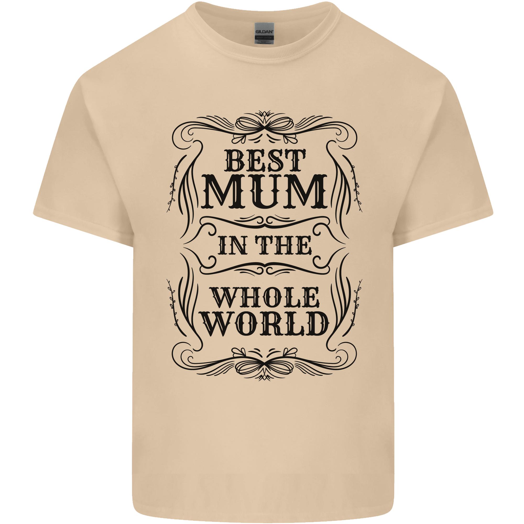 Mothers Day Best Mum in the World Unisexs Light Cotton TShirt S
