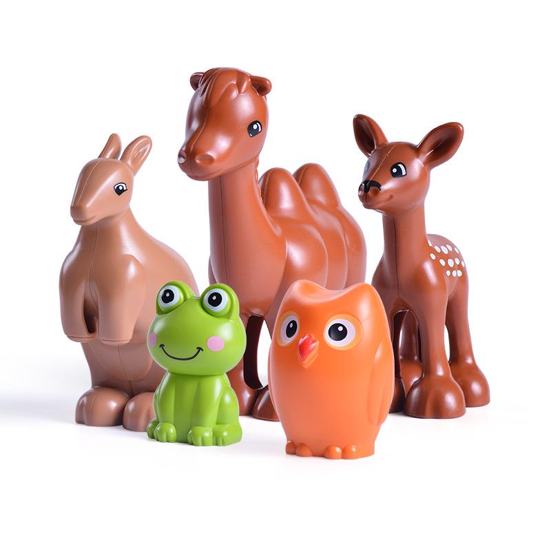 Large Animal Building Blocks: Dinosaur, Tiger, Elephant, Crocodile, Giraffe DIY Educational Toys for Kids