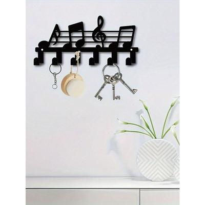 Fashion Cast Iron Wall Mounted Key Holder 6 Hooks Space Saving Entryway Storage