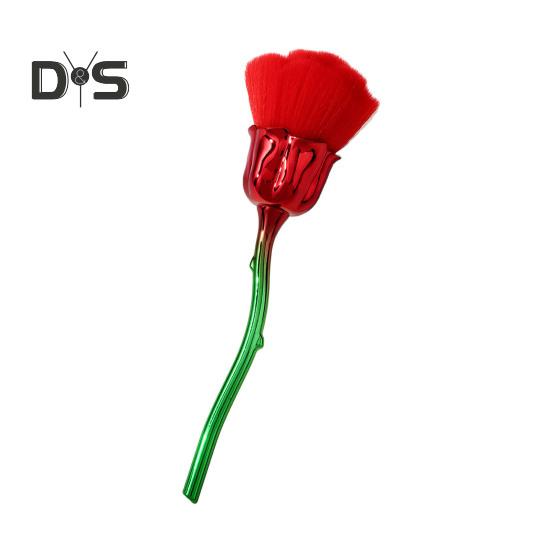 Nail Art Brush Soft Bristles Comfortable Grip Manicure Brush Artificial Fiber Wool Rose Flower Shape Nail Brush Manicure Tool