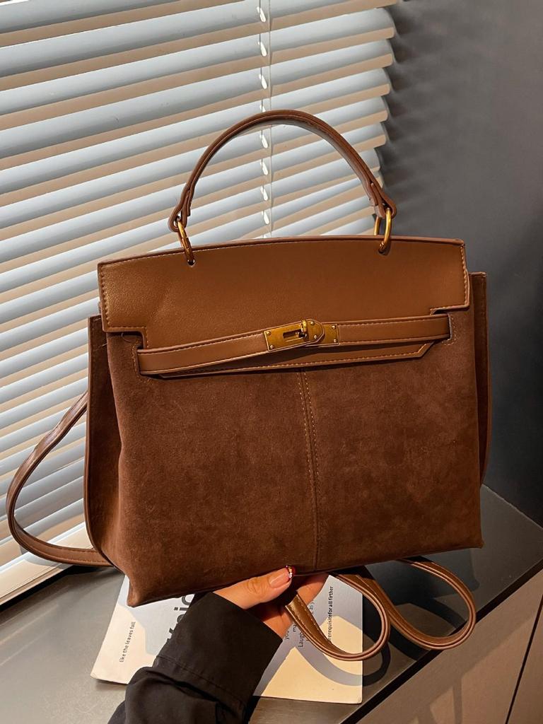 2025 Retro Frosted Kelly-Style Handheld & Crossbody Bag for Women - Autumn/Winter Fashion