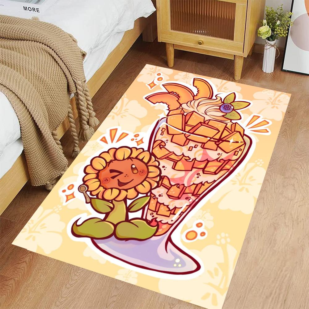 Plants Vs Zombies Carpet Perfect For Game Room Kitchen Balcony Bedrooms Antislip Carpet Anime Office Decor