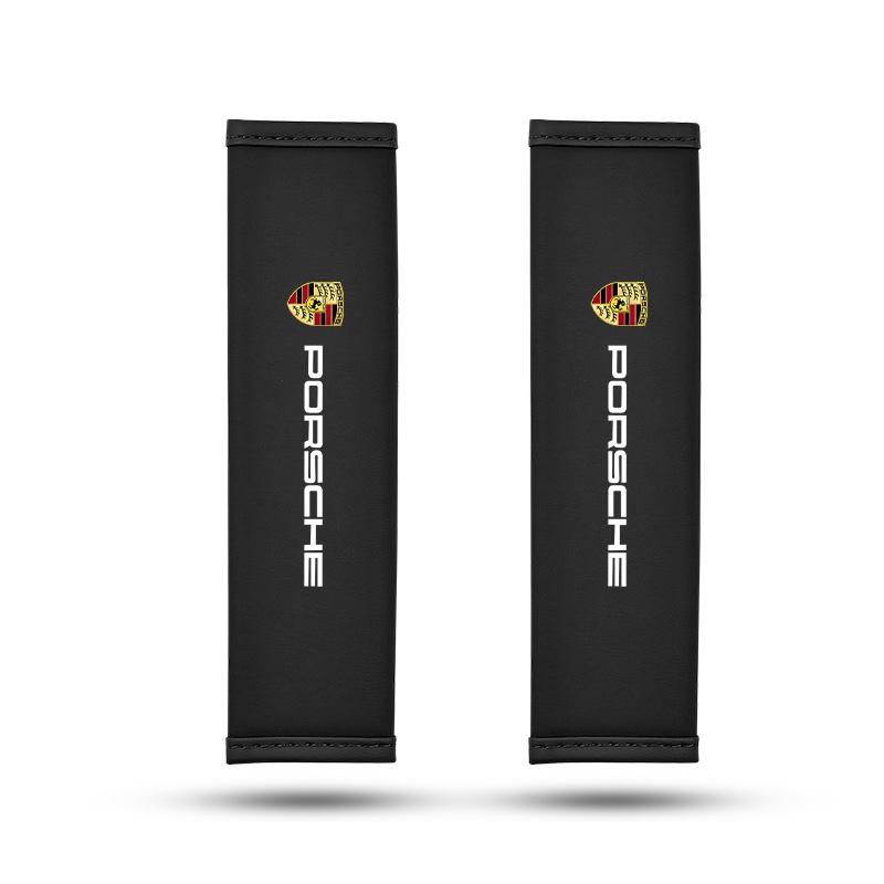 Car Head Neck Rest Pillow Seat Belt Protection Shoulder Pad For Porsche Panamera Cayenne Taycan 911 718 Macan Carrera-GT 928 968