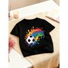 European Sizes Kids' Comfortable Crew Neck T-Shirt, Soft Slightly Stretchy Knit Top with Random Print, Fashionable Design for Summer, Regular Fit