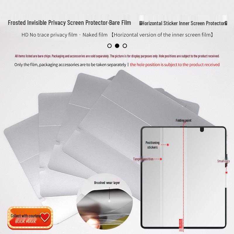 Samsung Z Fold 7/6 HD Matt Anti-Fingerabdruck Blickschutzfolie - Selbstheilend, Kratzfest, Hydrogel-Schutz für Faltbildschirme.