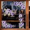 Purple Flower Butterfly Window Sticker Is Suitable for Window Glass, Storefront Display Window Stickers.