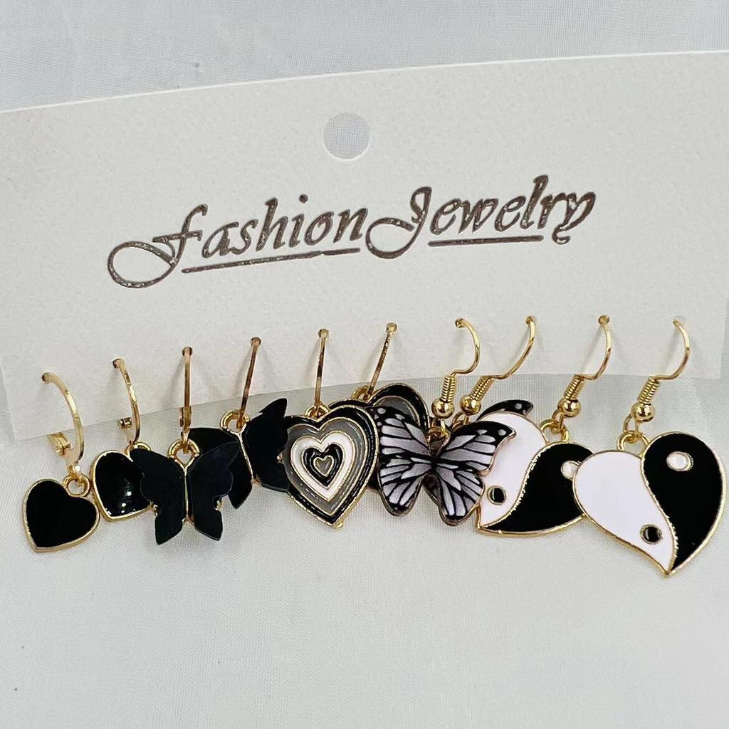 XP17 Gold Geometric Pearl Hoop Earring Set