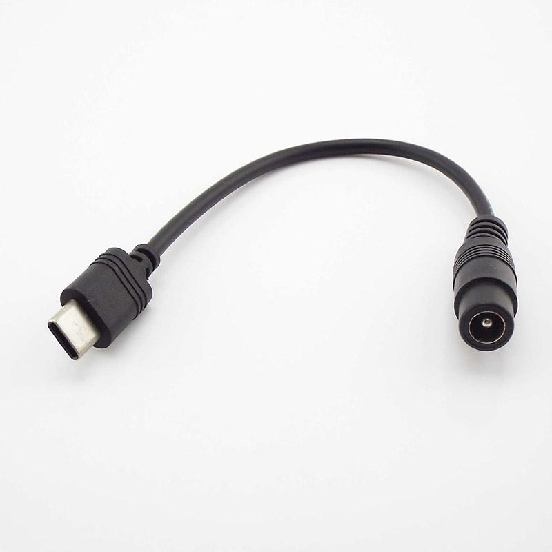 DC Type-c Female To 5.5*2.1 Female Cables 5521 Power Jack DC Power Conector 5.5x2.1 Adapter USB Type C Converter