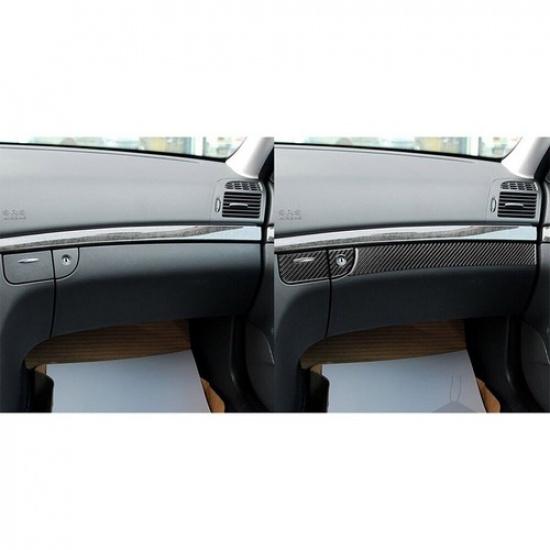 Carbon Fiber Interior Passenger Dashboard Cover Trim For Mercedes-Benz W211