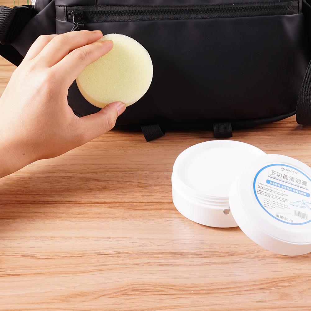 Weiße Schuhe Reinigungscreme Fleckenentferner Schuhe Whitening Allzweck-Reinigungscreme mit Wischschwamm für Schuhe Turnschuhe