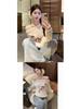Women's Off-Shoulder White Slim-Fit Pullover Sweater with Bow Detail