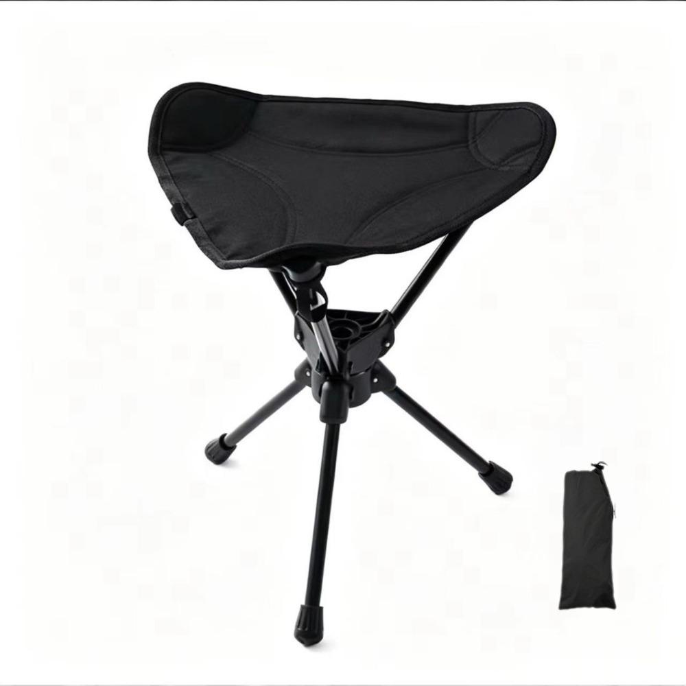 Foldable Folding Rotating Stool Wear-resistant Fishing Chair Portable Mazza Stool Outdoor Camping