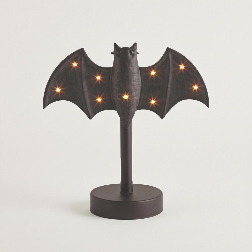 Decorative Lamp Spooky Tabletop Ornament with Light Compact for Bookshelf, Party