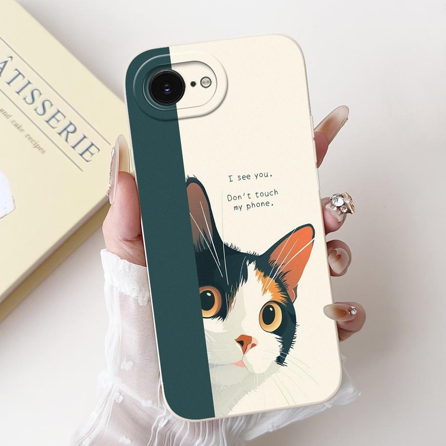For iPhone 16E Case Popular Flower Cartoon Silicone Phone Cover For iPhone16E Funda For iPhone SE 2025 SE4 Shockproof Soft Cover