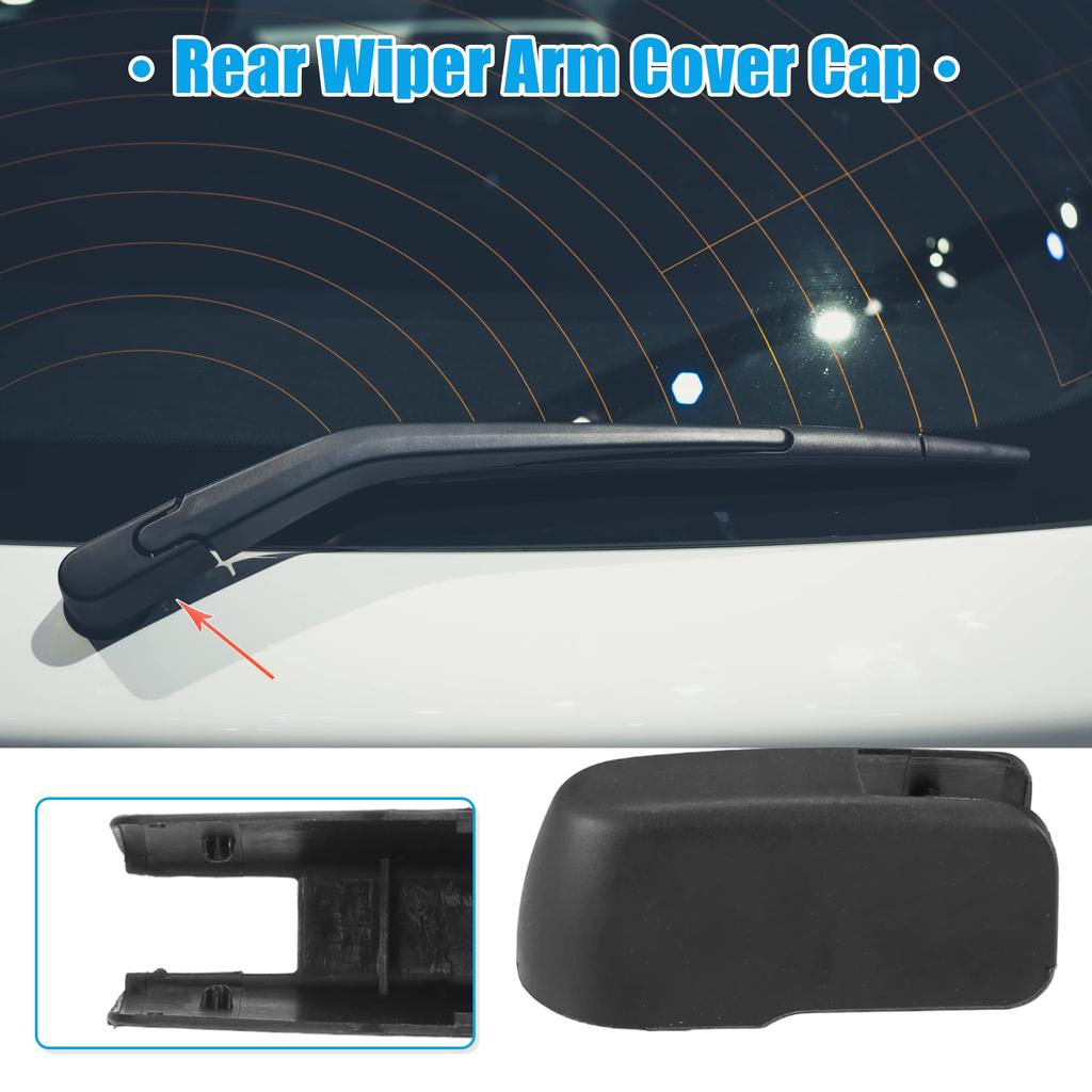 ACROPIX Rear Wiper Arm Nut Cover Cap for Suzuki Compatible with Swift MK III Hatchback (Black) 1 Pcs