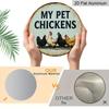 2D Flat 1pc, 8x8 in, Round Aluminum Metal Decorative Signs & Plaques for Chicken Coop, Wall Home Room Cottage Decor for Street, Shop, Garage, Farm