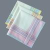 3Pcs Cotton Wedding Party Gift Women Square Color Plaid 29*29cm Hand Towels Sweat-absorbing Checkered Printed Handkerchiefs