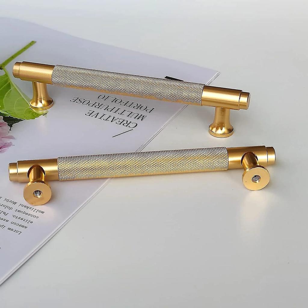 Set Of 10 Modern Gold Cupboard Handles 128mm Hole Spacing Kitchen Door Handles Vintage Pulls For Kitchen Cabinets