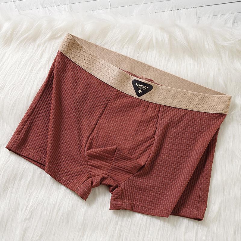 Men's Ice Silk Underwear, Antibacterial Crotch, Lightweight and Cool Feeling, Summer Ice Silk Underwear, Men's Boxer Shorts