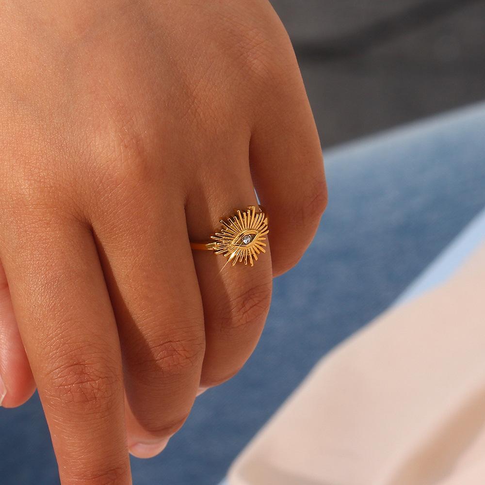 Nieuwe Modieuze Gepersonaliseerde Mode Ring Sieraden Duivels Oog Open Ring