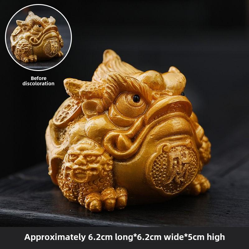 

Color-changing Tea Pet Ornaments Pixiu Gold Frog Decoration Creative Resin Handicraft Personality Tea Table Teaware Accessories