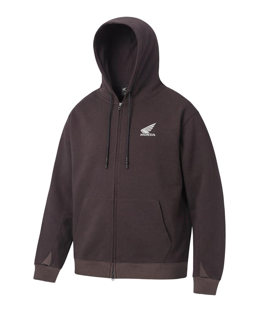 Phyps Motorcycle H-Tech Grid Mix Hoodie Zip-Up Burgundy