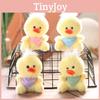 Söt gul anka gosedjursnyckelring med supermjuk kort plysch för väskdekoration och present
