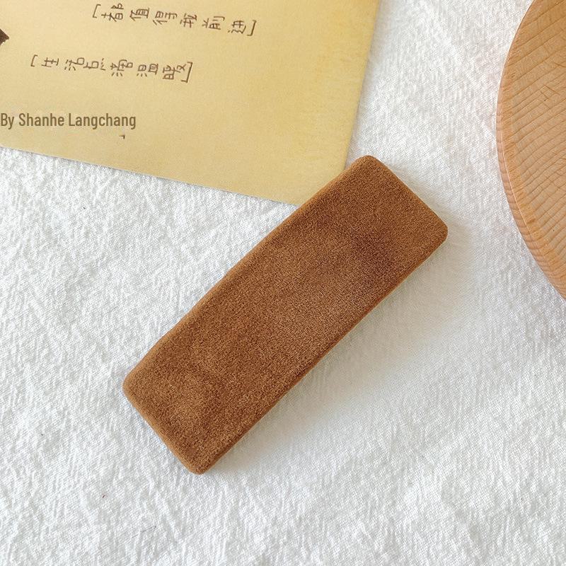 

Корейская модная бархатная шпилька для волос: Мягкая челка на заколке для осени/зимы