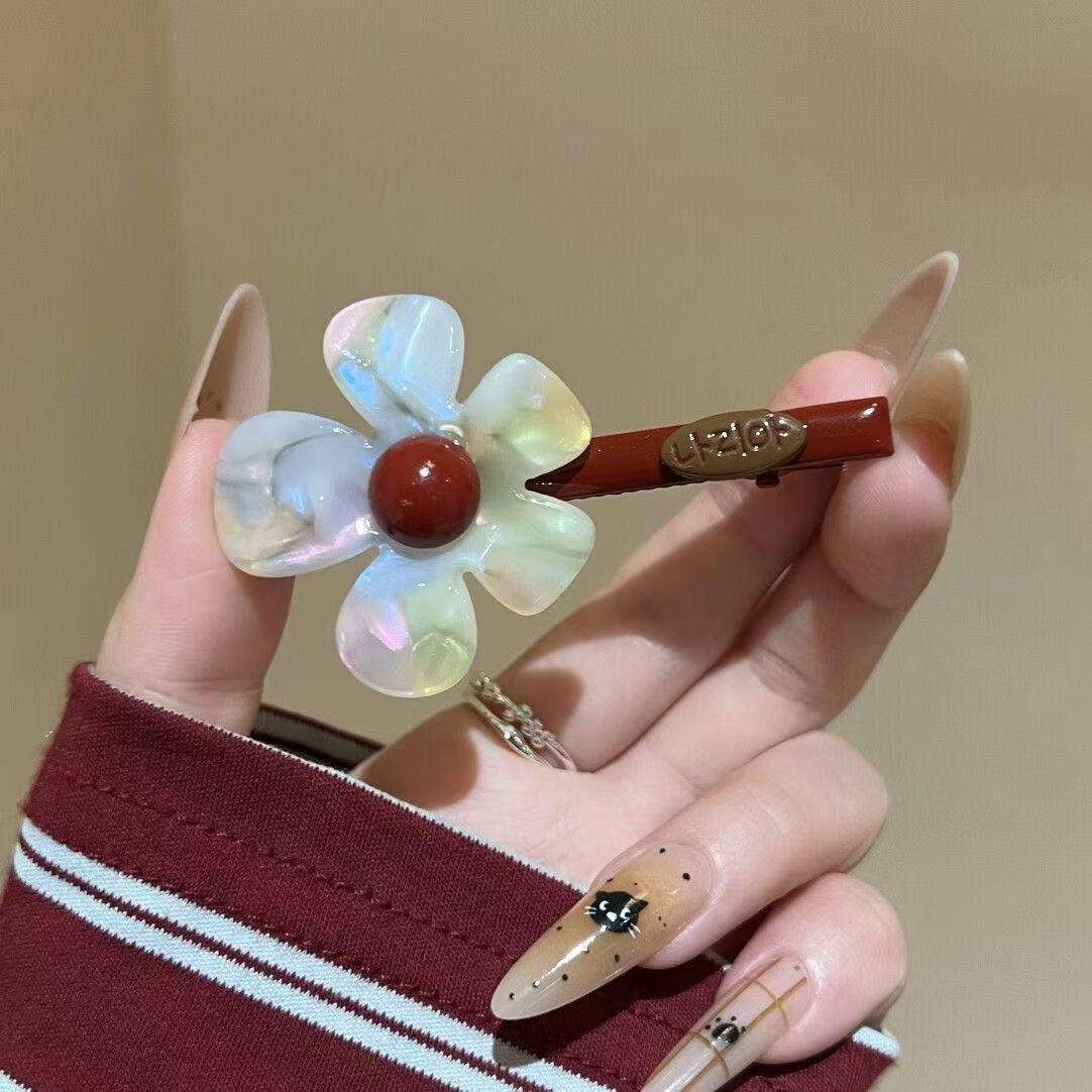 

Iridescent Acetate Flower Duckbill Hair Clip for Women - 2025 Fall Collection