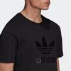 Adidas Logo Letter Print Crew Neck Short Sleeve T-Shirt Men Tops Black H13489