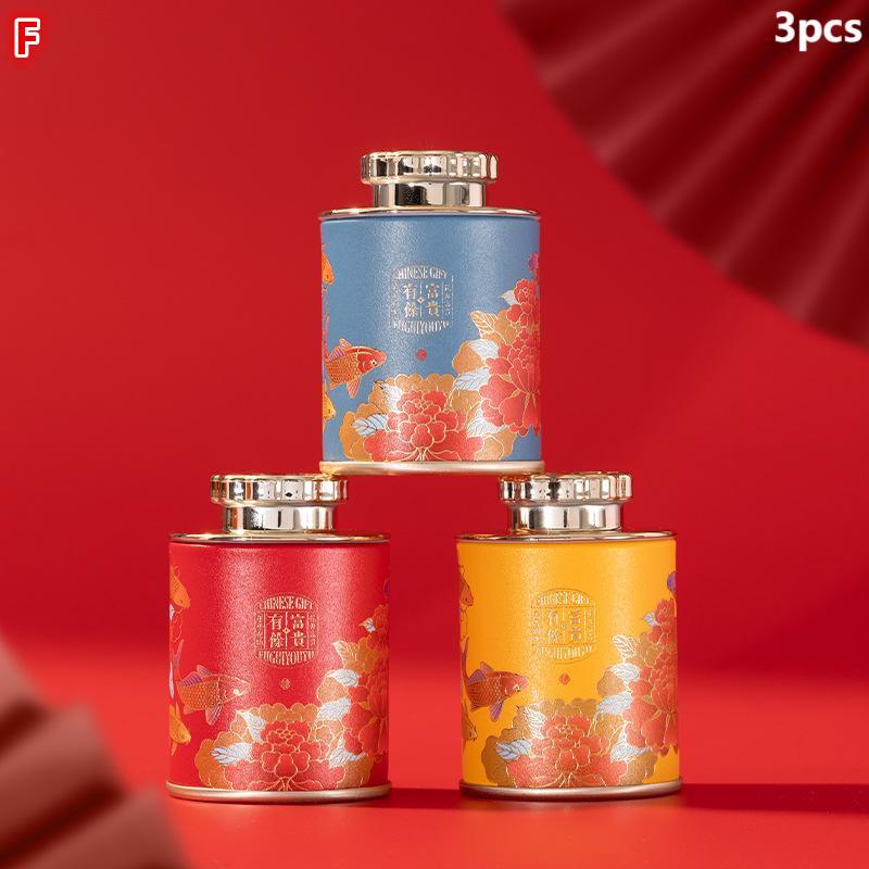 1/3 Pcs Mini Portable Empty Tea Can Household Green Black Tea Sealed Jar Portable Home Small Tea Packaging Box Storage Boxes