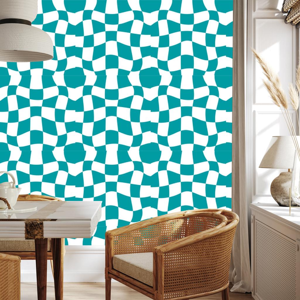 Wallpaper Free checkerboard turquoise, turquoise background 50x1000