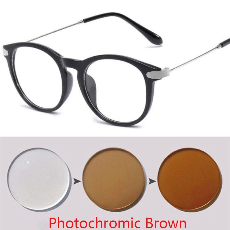 Ochelari Rotunzi Finisați pentru Miopie Femei Bărbați Ochi de Pisică pentru Miopie Ochelari de Student cu Dioptrii Minus -1.0 -1.5 -2.5 Până la -6