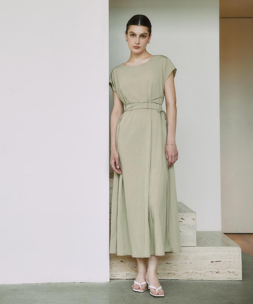 Zero Street [3 Colors] Le Zero Cap Sleeve Ribbon Dress